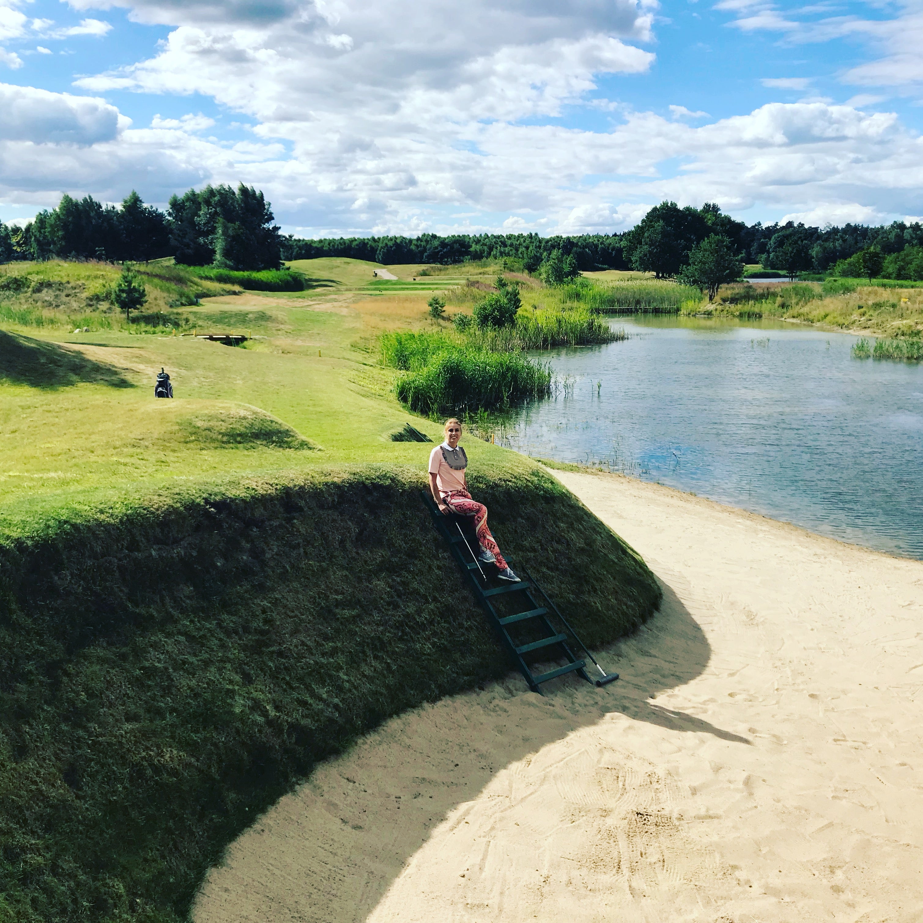 Polo z falbanką - róż/łosoś